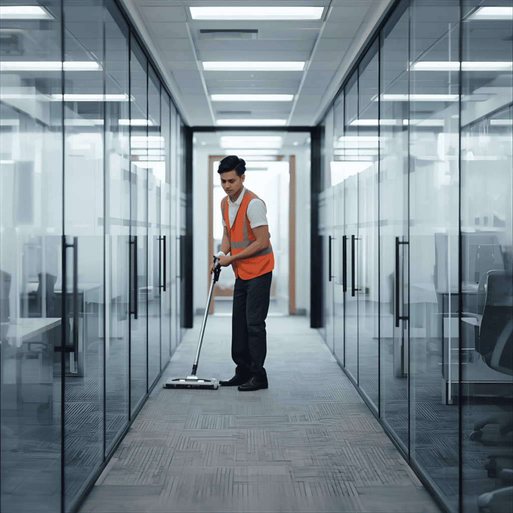 Böden Reinigung Schiller-Eventpersonal