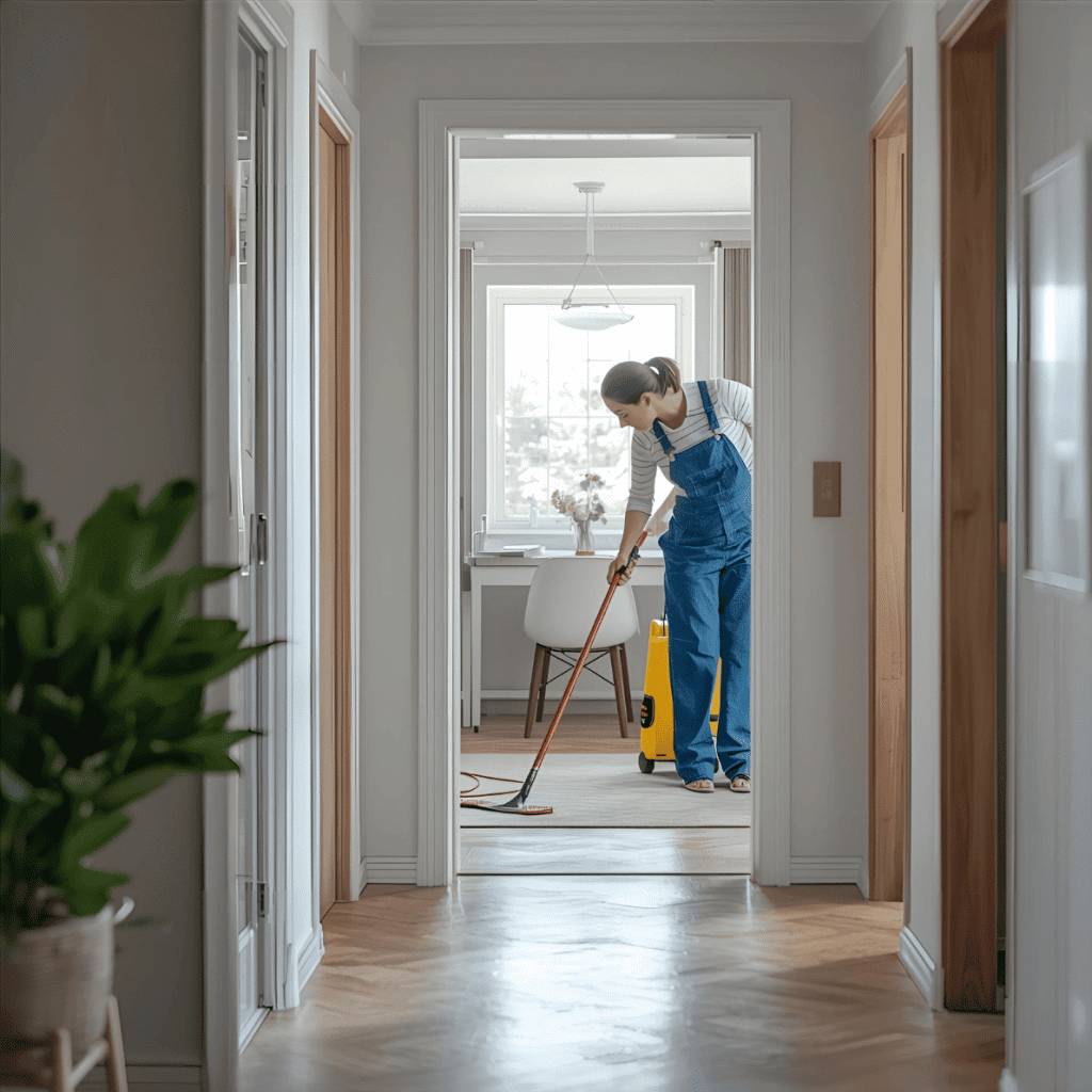 Privat Haushalt Reinigung mit Schiller-Eventpersonal