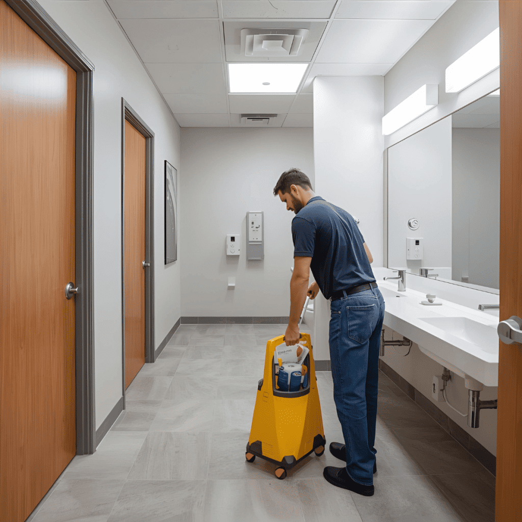 Sanitär-Bereiche Reinigung Schiller-Eventpersonal