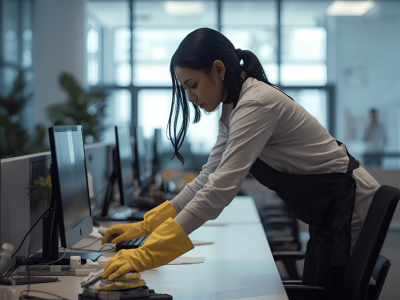 Schreibtische Reinigung Schiller-Eventpersonal