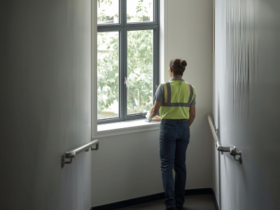 Treppenhausfenster Reinigung Schiller-Eventpersonal